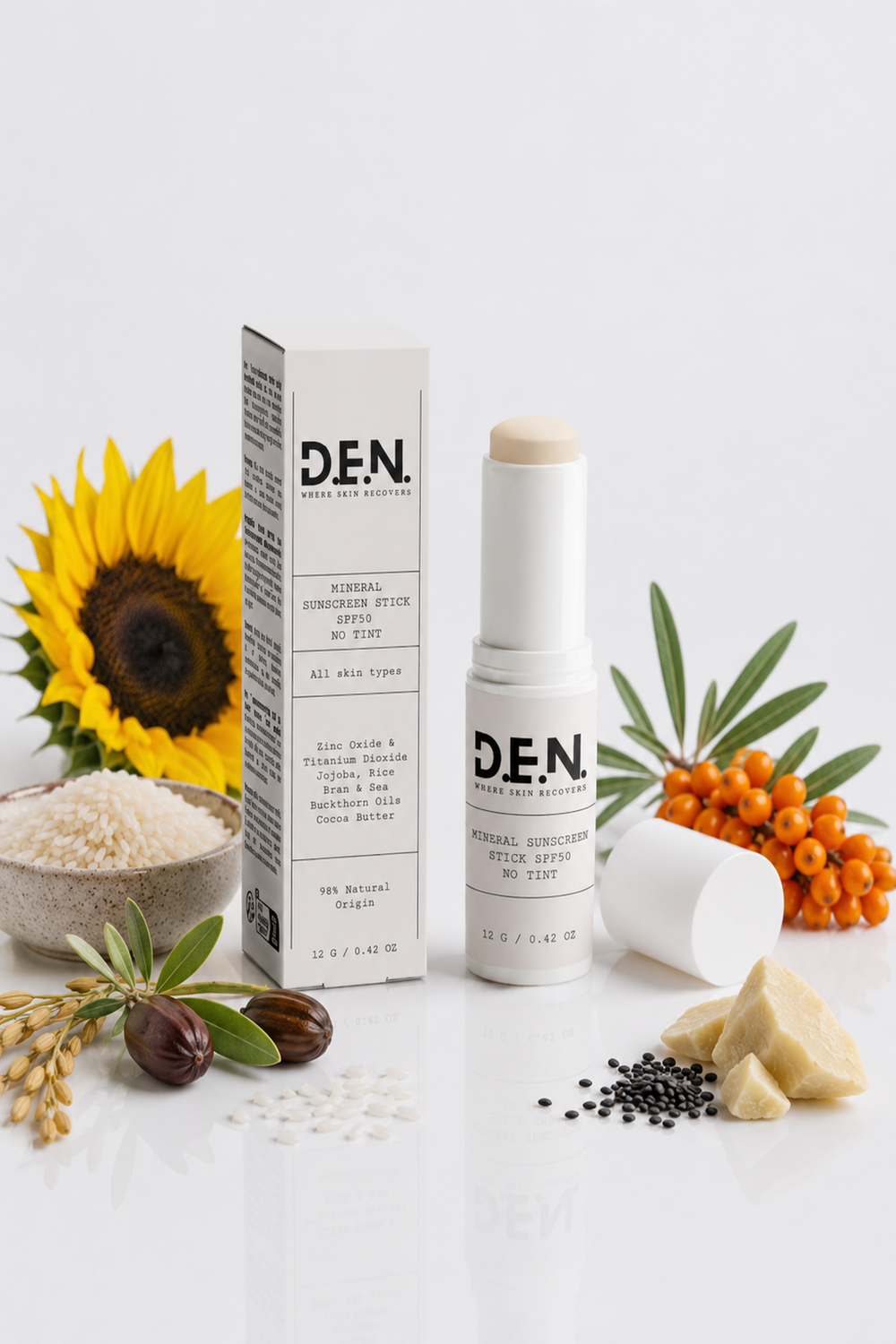 D.E.N. Sun Protection SPF50 Stick, no tint