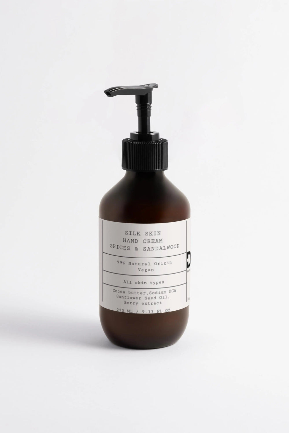 D.E.N. Silk Skin Hand Cream, Spices & Sandalwood