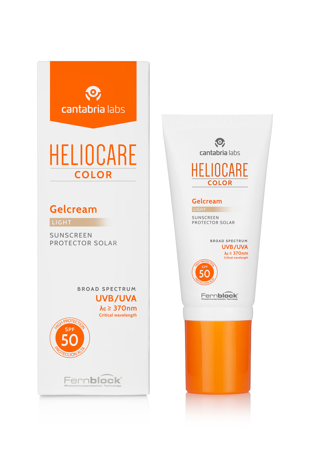 Heliocare Color Gelcream Light SPF50, 50ml orange tube with box