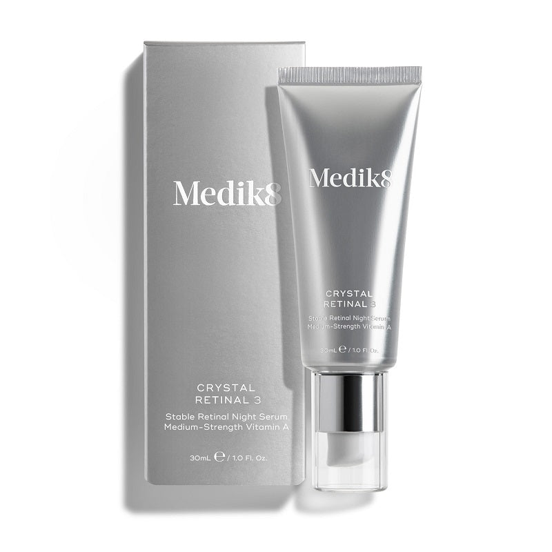 Medik8 Crystal Retinal 3 night serum, 30ml silver airless tube with grey box