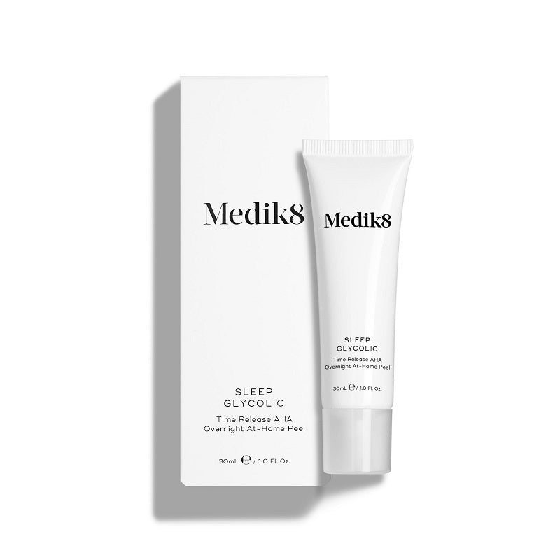 Medik8 Sleep Glycolic overnight peel, white tube with box