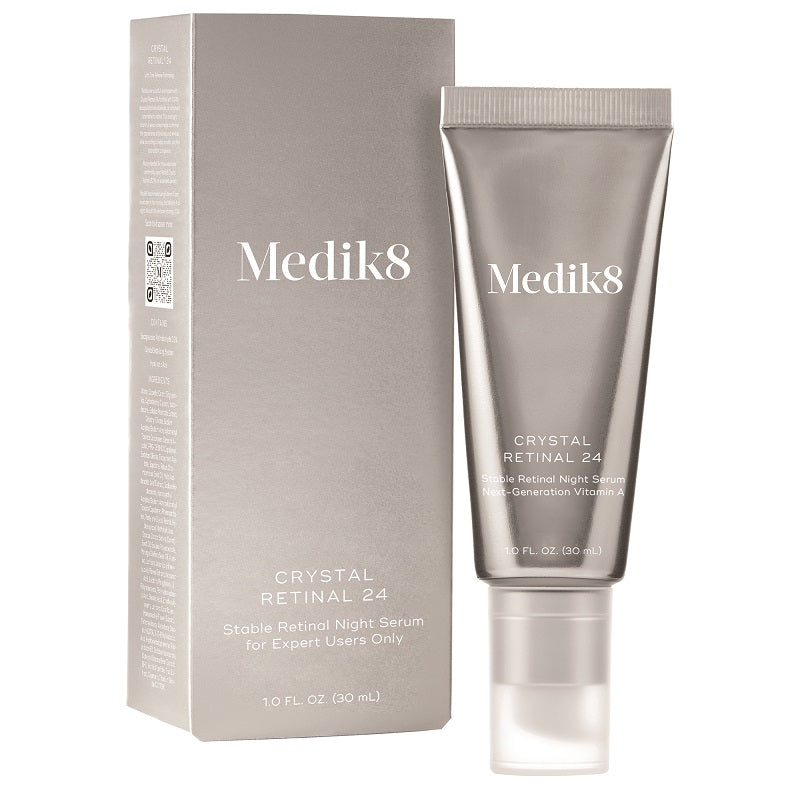 Medik8 Crystal Retinal 24 night serum, 30ml silver airless tube with box